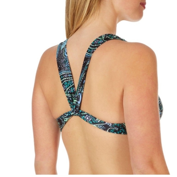 ISLAND SOUL BIKINI TOP LOOP BACK BANDEAU SIZE M JUNIORS NEW WITH TAGS - Picture 3 of 8